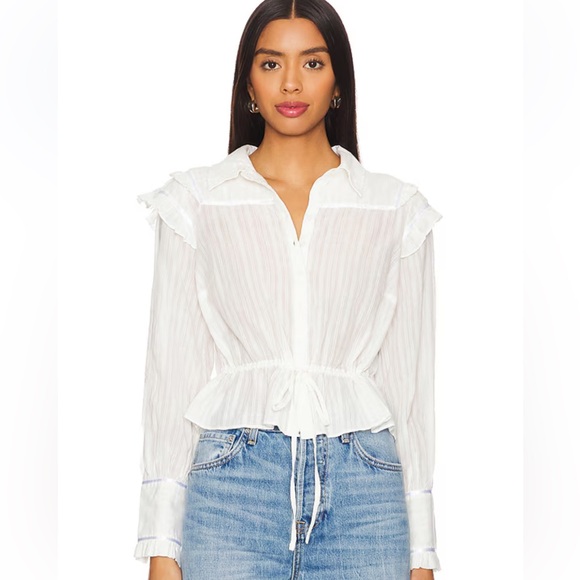 Free People Tops - NWT FREE PEOPLE Daybreak Blouse Solid / Optic White